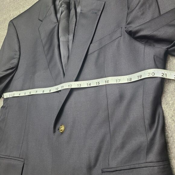 Jos A Bank Blazer Mens 41R Signature Collection Wool Gold Buttons Classic Suit - Picture 3 of 11